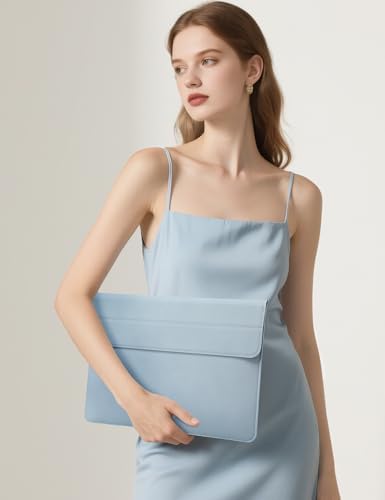 HYZUO 13.3-14 Inch Laptop Case Sleeve with Stand Feature, Pale Blue