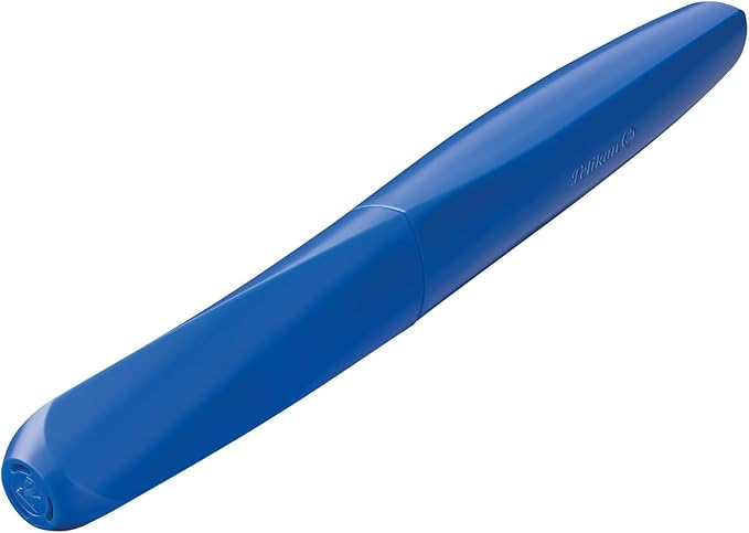 Pelikan Twist Fountain Pen with 1 Ink Cartridge, Fine Nib, Deep Blue, Boxed (814751)