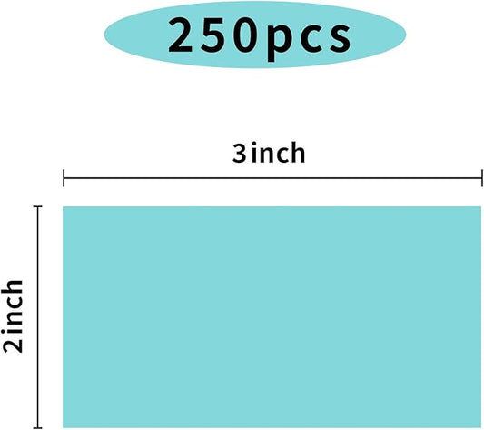 STARLIBOO Colored Labels Stickers 3 x 2 Inch, Removable Rectangle Moving Labels Stickers, 250Pcs Garage Sale Price Stickers, Adhesive Moving Labels for Boxes(Lake Blue)
