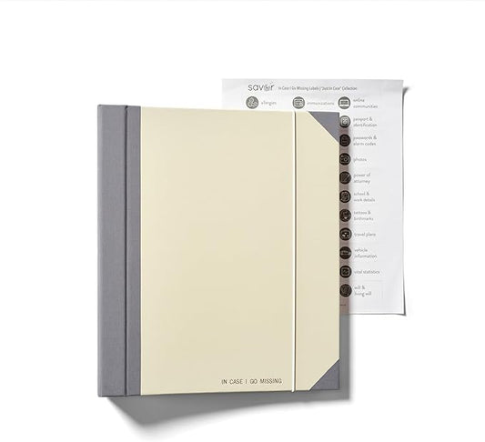 Savor | 2025 Edition in Case Go Missing™ Binder | Viral TikTok Folio for True-Crime Fans to Record Personal Info, Estate Planning & Emergency Preparation