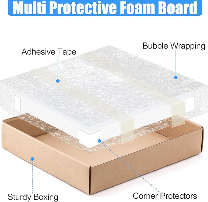 ToLanbbt 12 Pack White Foam Board, 20 x 30 x 3/16" Thick Foam Core Acid Free Poster Foamboard for Art Craft Projects, Painting, Displaying, Signage, Wedding, School