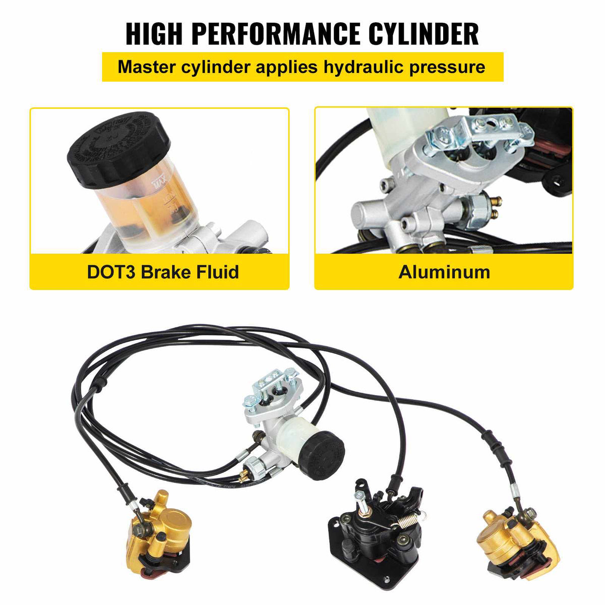 Complete Go-Kart Brake Master Cylinder Kit KD150BRKIT Go Kart