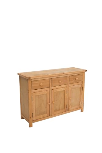 Solid Wood Long Sideboard Measuring 47" x 16" x 32" - MS405 (Natural/Waxed)