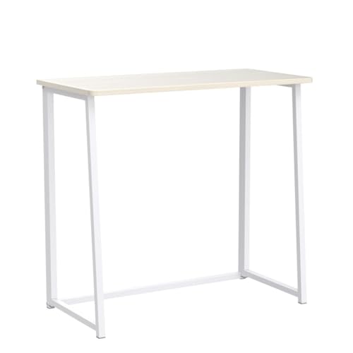 Folding Desk, 31.5" Foldable Computer Table for Small Spaces, Oak