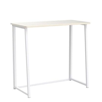 Folding Desk, 31.5" Foldable Computer Table for Small Spaces, Oak