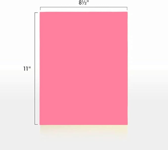 Colored Copy Paper, 20 LB (75 GSM) 8.5 X 11, 500 Sheets (cherry)