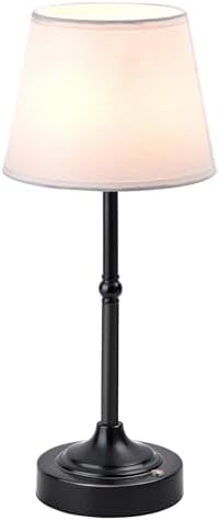 LUTEC Cordless Table Lamp, Battery Operated Lamp with 3 Color Temps and Stepless Dimming, 5200mAh Portable Rechargeable Table Lamp for Restaurant/Bedroom/Bars/Outdoor (Black)