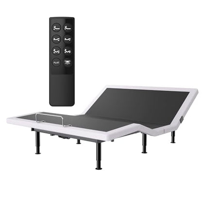 Adjustable Bed Frame King Size with Wireless Remote, Head Foot Incline, USB, Underbed Light - Heavy Duty Platform, Zero Gravity Bedframe