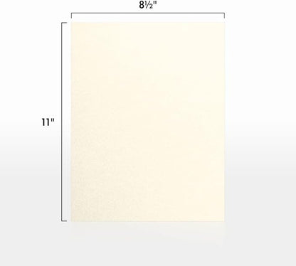 LUXPaper 8.5" x 11" Cardstock | Letter Size | Champagne Metallic | 105lb. Cover (192lb. Text) | 50 Qty.