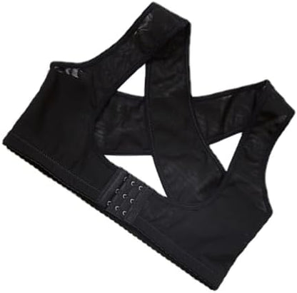 Beaupretty Adjustable Posture Corrector Back Brace, Black Size S