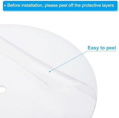 PATIKIL Lampshade Diffuser, 7.5" Diameter with 3/8" Center Hole Round Diffuser for Drum Lampshades Pendants Light Fits 8-8.5" Openings, Frosted White