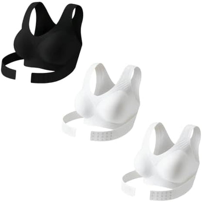 Posture Corrector Bras Women Front Closure Cross Back Wireless Posture Bra