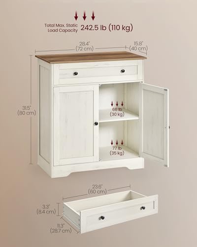 Buffet Cabinet, Sideboard, 2 Doors, 28.4 x 15.8 x 31.5 Inches