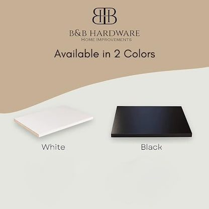 B&B HARDWARE Cabinet Shelves - Melamine 1/2'' Thick - Custom Organize Space with Stylish Cabinet Melamine Shelves - Perfect Solution for Home & Office - Cut to Size (12" Depth x 27 Inches Length)