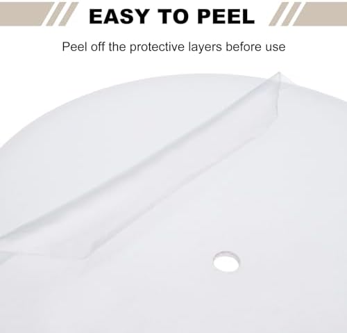Round Lampshade Diffuser, 8.5" Diameter with 3/8" Center Hole Diffuser Lamp Shade for Drum Style Lampshades Pendants Softening Light, Frosted White Acrylic, Fits 8-11" Openings