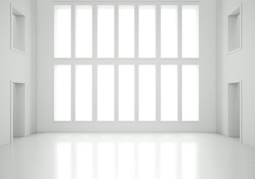 12X10ft Fabric Bright White Loft Large Window Sunlit Room Backdrop Clean Minimalist Interior Background Modern Art Gallery Party Decorations Fashion Shoot Photo Studio Props - size: 12X10ft