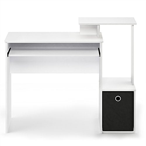 Econ Multipurpose Home Office Computer Writing Desk, White/Black