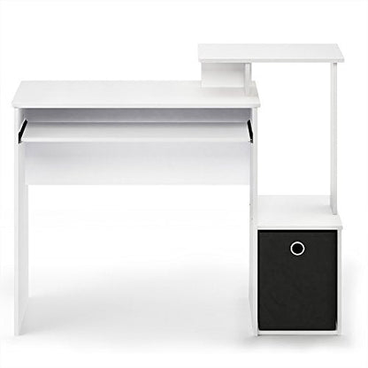 Econ Multipurpose Home Office Computer Writing Desk, White/Black