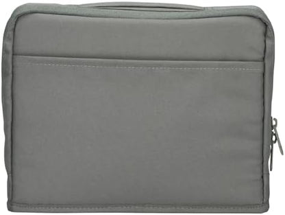 KOKUYO Pencil Case Pouch, Haco-Biz Standing Pen Pouch Bag, Foldable Stand up Pencil Holder Organizer, Large Capacity Portable Pencil Box for Office Supplies, Gray