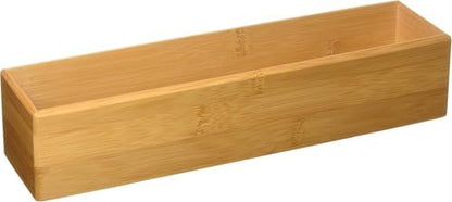 Lipper International 8382 Bamboo Wood Stacking Drawer Organizer Box, 12" x 3"