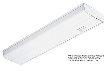 Beam Lighting Under Cabinet Light Cover Replacement | White Ribbed Acrylic Diffuser (for UC8, 36") - size: 36 Inch, style: for UC8