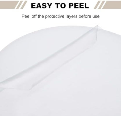Lampshade Diffuser, 17" Diameter Round Diffuser Lamp Shade for Drum Style Lampshades Pendants Softening Light, DIY Light Fits 17.5-19" Openings, Frosted White Acrylic