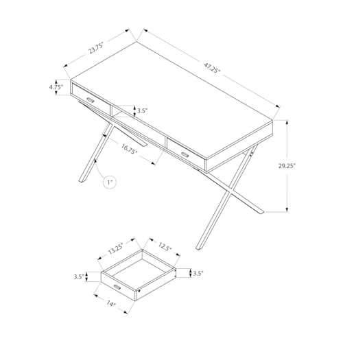 Hassyee Multi-use Rustic Computer Desk with X-Design Metal Base, Small Study Workstation with 2 Large Storage Drawers and 1 Open Concept Shelf, Easy Maintainable