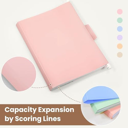 Plastic Hanging File Folders for Letter Size with 1/5 Tabs, Sturdy & Tear-Resistant, 12 Pack Pastel Expandable Hanging File Folders for Filing Cabinet Organizer, Home & Office