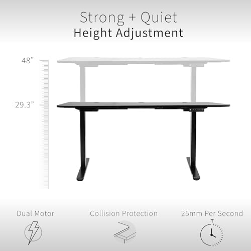 VIVO Rustic Vintage Brown 60 x 24 in Standing Desk, DESK-KIT-E2W1N