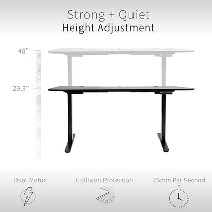 VIVO Rustic Vintage Brown 60 x 24 in Standing Desk, DESK-KIT-E2W1N