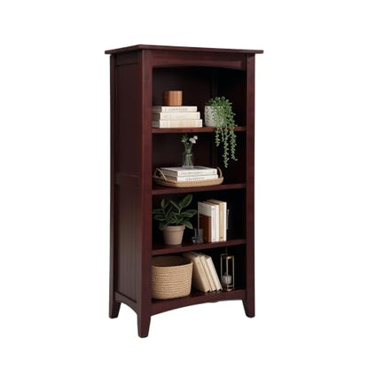 Shaker Cottage 4-Shelf Bookcase, Espresso, 22”W x 48”H