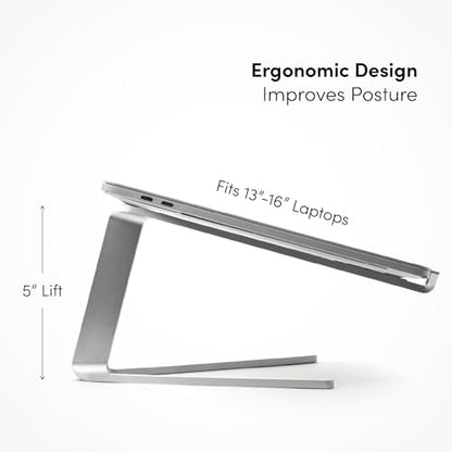 xympo Aluminum Laptop Stand for Desk, fits 13" - 16" Laptops