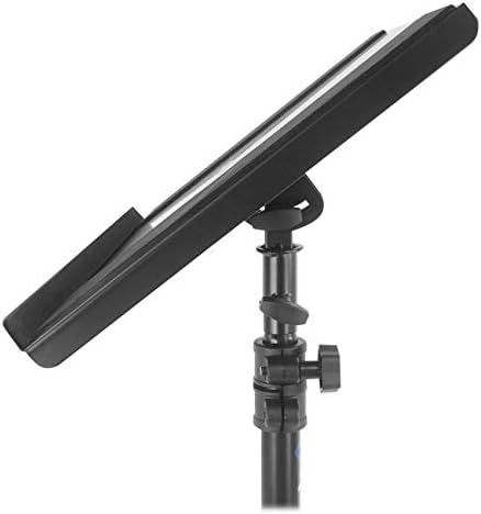 Rockville RLS68 Adjustable DJ Laptop, Tablet Tripod Stand with Dual Trays