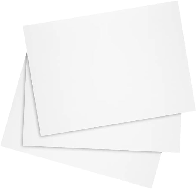 Reskid 100 Pack of Thick Heavyweight Index Cards on 80lb Card Stock - Perfect for Note-Taking, Studying, and Organization - Ideal for Classrooms, Office, and Home Use (5x7, 100, Count), White