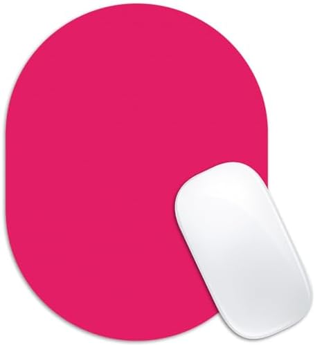 Oval Mouse Pad 6x8in Non-Slip for Laptop,Rose Red
