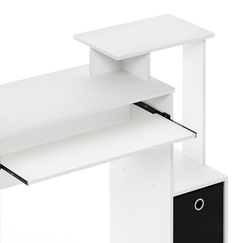 Econ Multipurpose Home Office Computer Writing Desk, White/Black