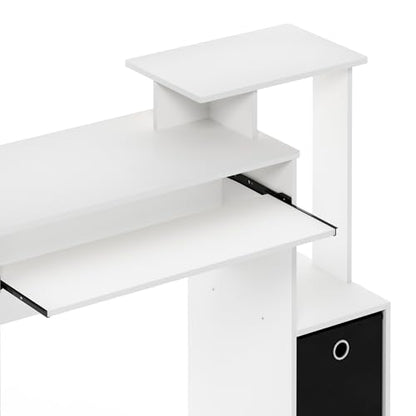 Econ Multipurpose Home Office Computer Writing Desk, White/Black