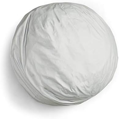 Big Joe Fuf 5Ft Oversized Foam Bean Bag Chair for Kids, Teens, Adults, Fog Lenox, Durable Woven Polyester, 5 foot Large Reading and Gaming Seat