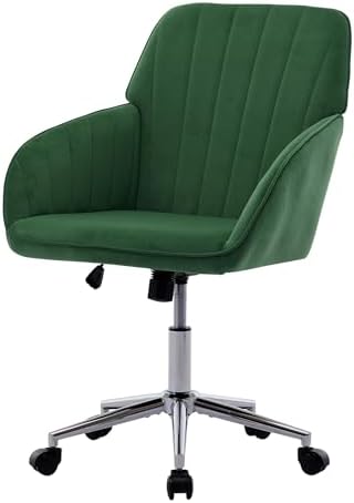 Home Office Desk Chair, Memory Foam Swivel Task Chair with Gold Base