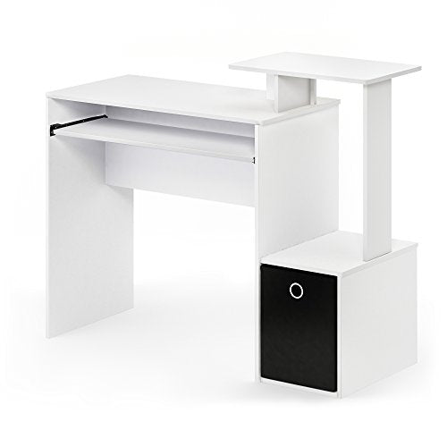 Econ Multipurpose Home Office Computer Writing Desk, White/Black