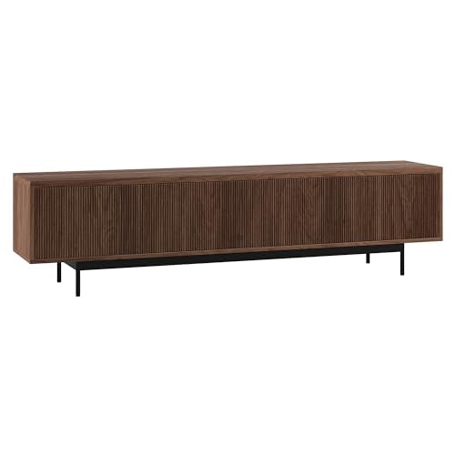 Henn&Hart 79" TV Stand for TVs up to 85", Medium Walnut