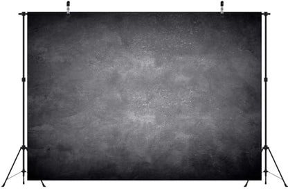 BELECO 8x8ft Fabric Black Gray Wall Backdrop Abstract Concrete Texture Grunge Wall Background Birthday Party Decorations Banner Kids Adults Portrait Photoshoot Studio Props - size: 8x8FT