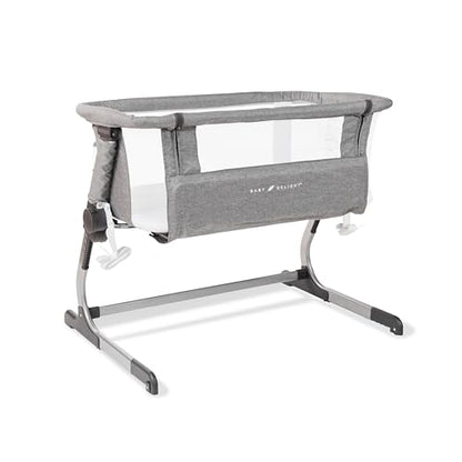 Beside Me Dreamer Bassinet | Bedside Sleeper | 7-Position Height Adjustment | Charcoal Tweed