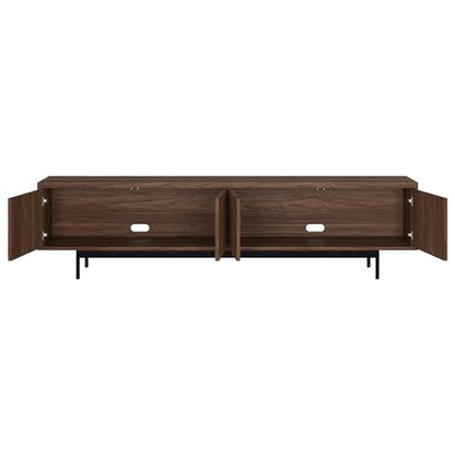 Henn&Hart 79" TV Stand for TVs up to 85", Medium Walnut