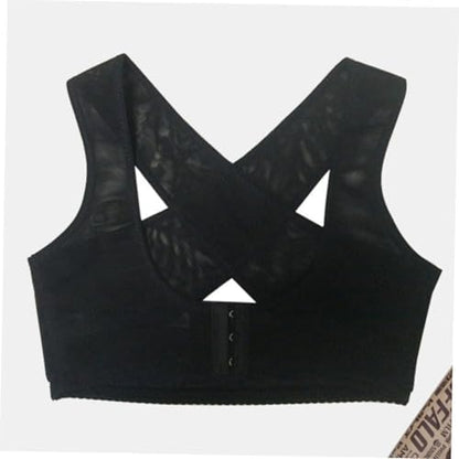 Beaupretty Adjustable Posture Corrector Back Brace, Black Size S