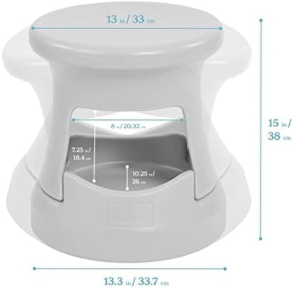 ECR4Kids Active Storage Wobble Stool, 15in Seat Height, Childrens Furniture, Light Grey
