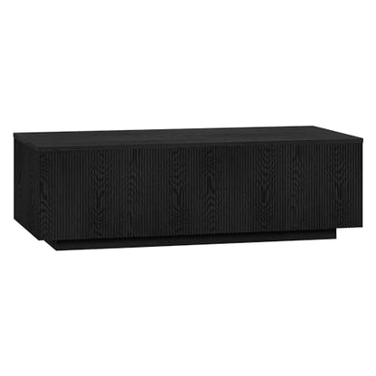 Henn&Hart 48" Modern Fluted Coffee Table, Natural Black