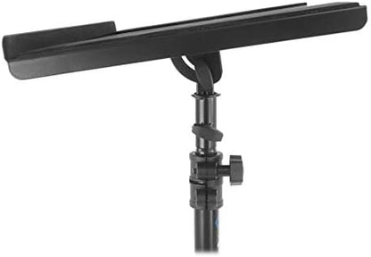 Rockville RLS68 Adjustable DJ Laptop, Tablet Tripod Stand with Dual Trays