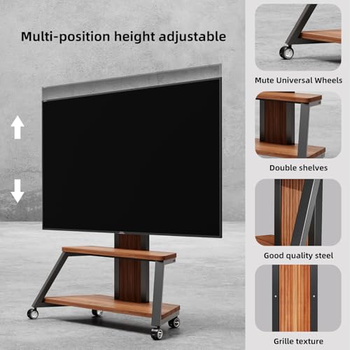 BESHI Heavy Duty Mobile TV Stand with Wheels for 32-85 Inch TVs