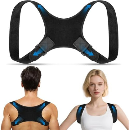 Back Brace Posture Corrector for Men - Bionic System Upper Back Support Shoulder Posture Brace for Women, Newly Adjustable Back Straightener Neck Pain Relief 004-L